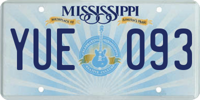 MS license plate YUE093
