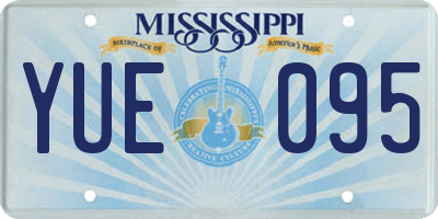 MS license plate YUE095