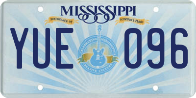 MS license plate YUE096