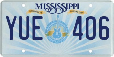 MS license plate YUE406