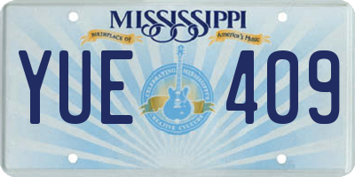 MS license plate YUE409