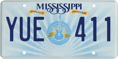 MS license plate YUE411