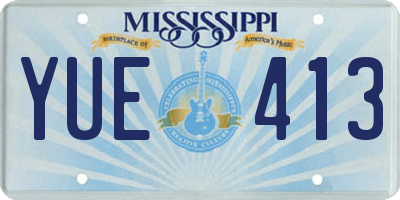 MS license plate YUE413