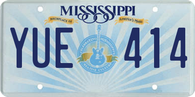 MS license plate YUE414