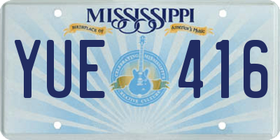 MS license plate YUE416