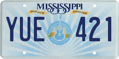 MS license plate YUE421