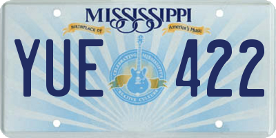 MS license plate YUE422