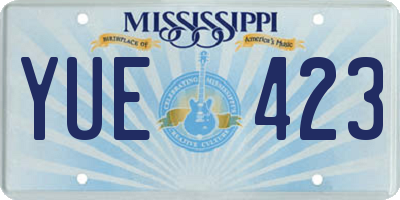 MS license plate YUE423