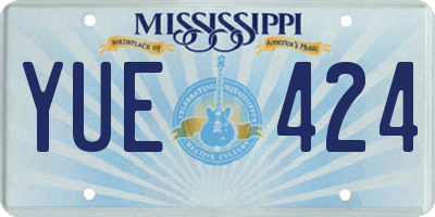 MS license plate YUE424