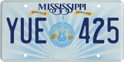 MS license plate YUE425