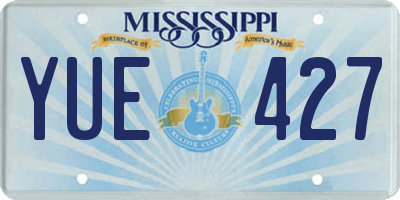 MS license plate YUE427