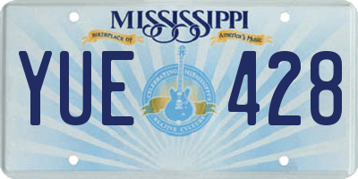 MS license plate YUE428