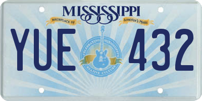MS license plate YUE432