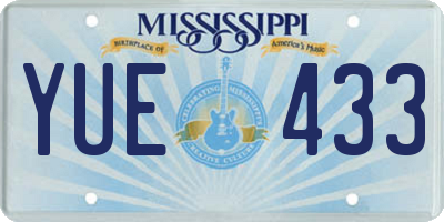MS license plate YUE433