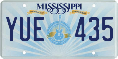 MS license plate YUE435