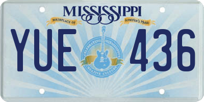 MS license plate YUE436
