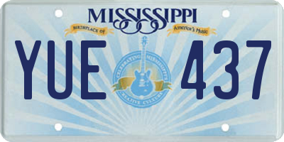 MS license plate YUE437