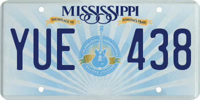 MS license plate YUE438