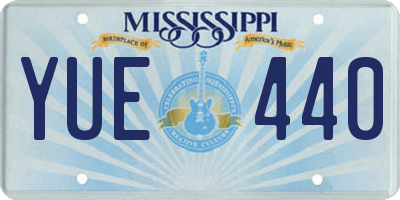 MS license plate YUE440