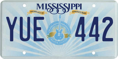 MS license plate YUE442