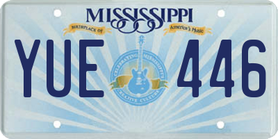 MS license plate YUE446