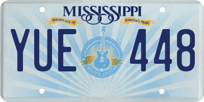 MS license plate YUE448