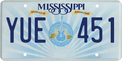MS license plate YUE451