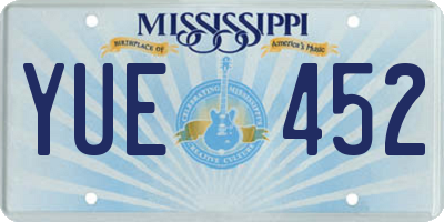 MS license plate YUE452