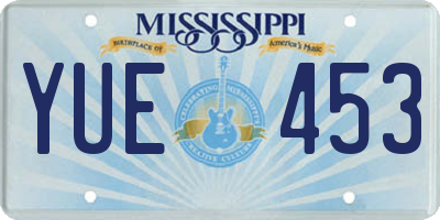 MS license plate YUE453