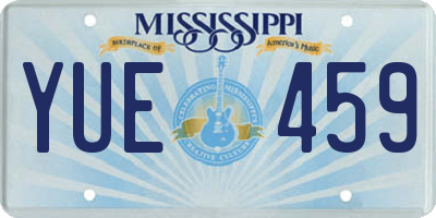 MS license plate YUE459