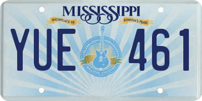 MS license plate YUE461