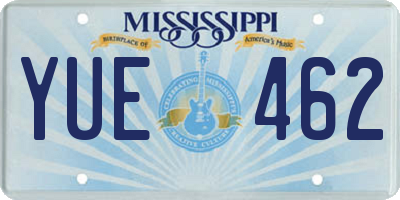 MS license plate YUE462