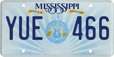MS license plate YUE466