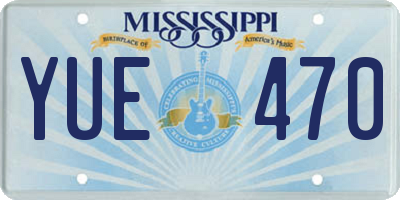 MS license plate YUE470