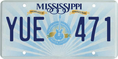 MS license plate YUE471