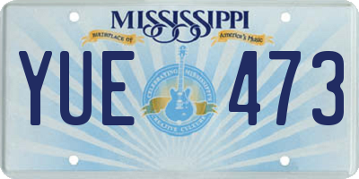 MS license plate YUE473