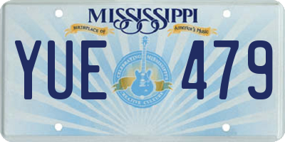 MS license plate YUE479