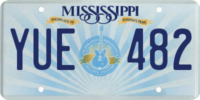MS license plate YUE482