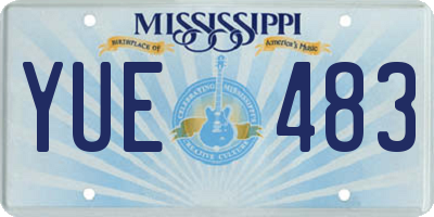 MS license plate YUE483