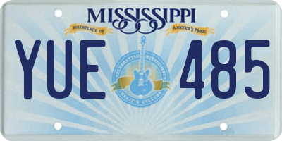 MS license plate YUE485