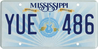 MS license plate YUE486