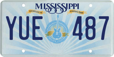 MS license plate YUE487