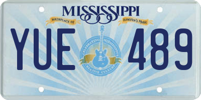 MS license plate YUE489