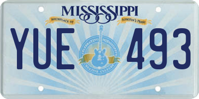 MS license plate YUE493