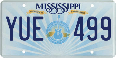 MS license plate YUE499