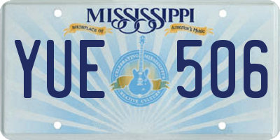 MS license plate YUE506