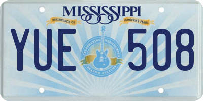 MS license plate YUE508