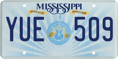 MS license plate YUE509