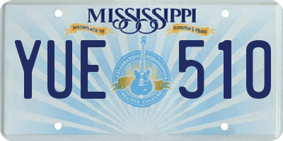 MS license plate YUE510