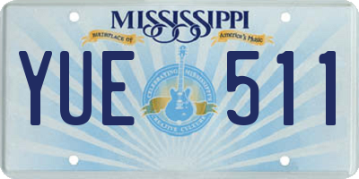 MS license plate YUE511